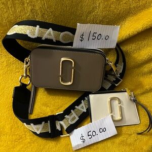 Marc Jacobs Brown and Cream Crossbody Bag